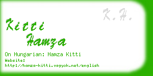 kitti hamza business card